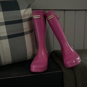 Hunter’s Kids Tall, Pink Rain Boots - Size 3/4